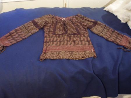 Haut en voile marron